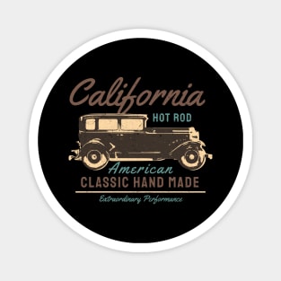 California Hot Rod Vintage Car Magnet